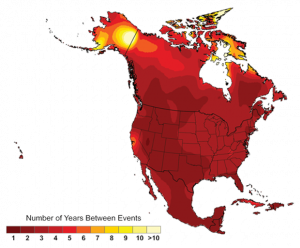 Projected Frequency of Extreme Heat (2080-2099 Average)