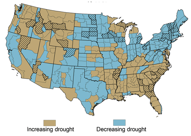 Observed Drought Trends 1958 to 2007