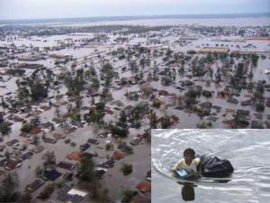 Chalmette, Louisana after Hurricane Katrina.