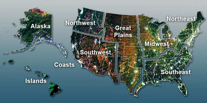 global warming map of usa