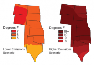 Summer Temperature Change by 2080-2099