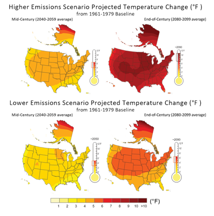 Projected Temperature Change