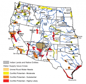 Potential Water Supply Conflicts by 2025